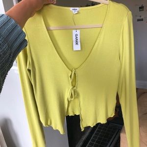 Garage Tie Front Cardigan